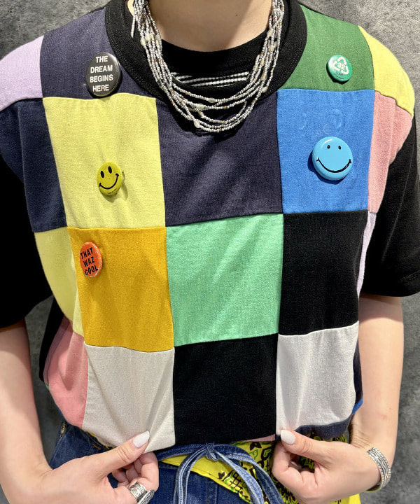 吉野 多恵さんの「BEAMS WOMEN｜SUGAR CANE Add Human Labor / PATCH WORK WORK  T-SHIRT」を使ったコーディネート
