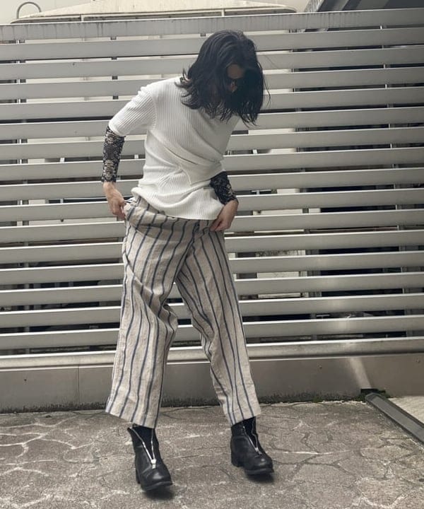 翔さんの「BEAMS WOMEN｜maturely / Rib Gimmick Short Sleeves」を使ったコーディネート