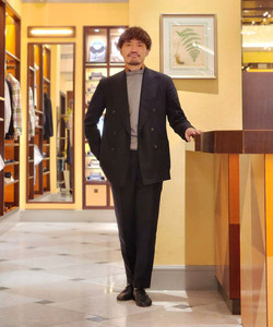 BEAMS F（ビームスF）【別注】JOHN SMEDLEY / コットン ボーダー
