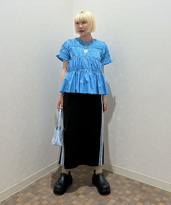 あさひさんの「BEAMS WOMEN｜Ray BEAMS / ライン ジャージ キャミ ワンピース」を使ったコーディネート