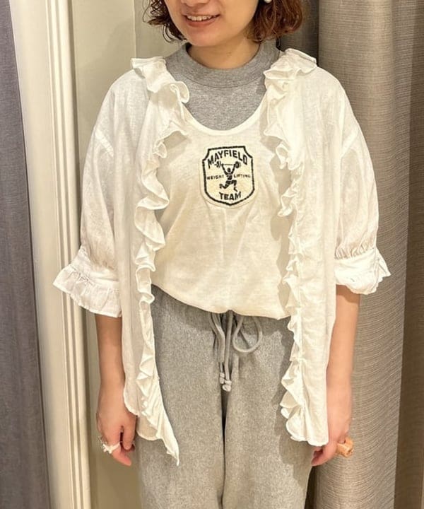 まつむさんの「BEAMS WOMEN｜ボーイ ベーシック Tシャツ」を使ったコーディネート