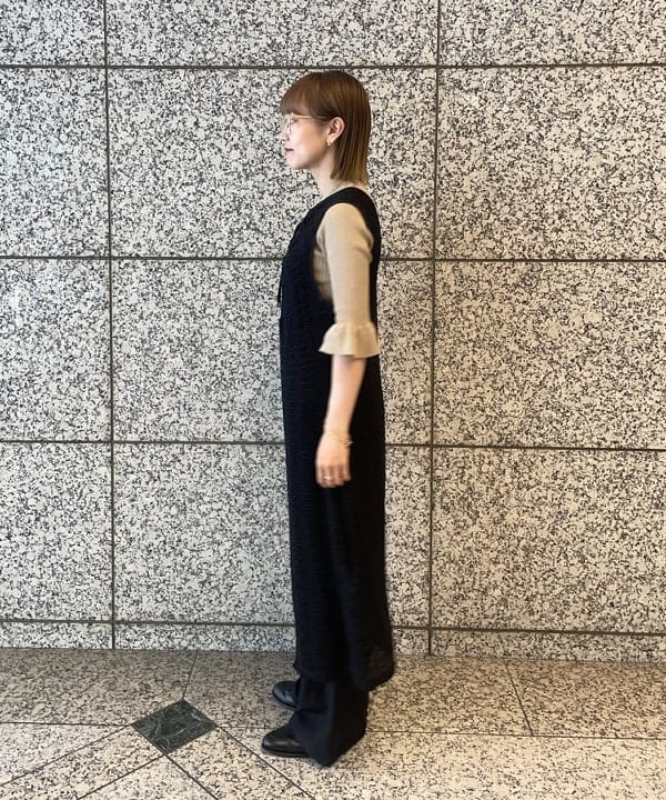多田 日奈子さんの「BEAMS WOMEN｜maturely / Rame Frill Rib 5Sleeves」を使ったコーディネート