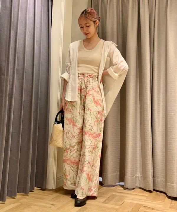 YUIさんの「BEAMS WOMEN｜丸胴 テレコ タンクトップ」を使ったコーディネート