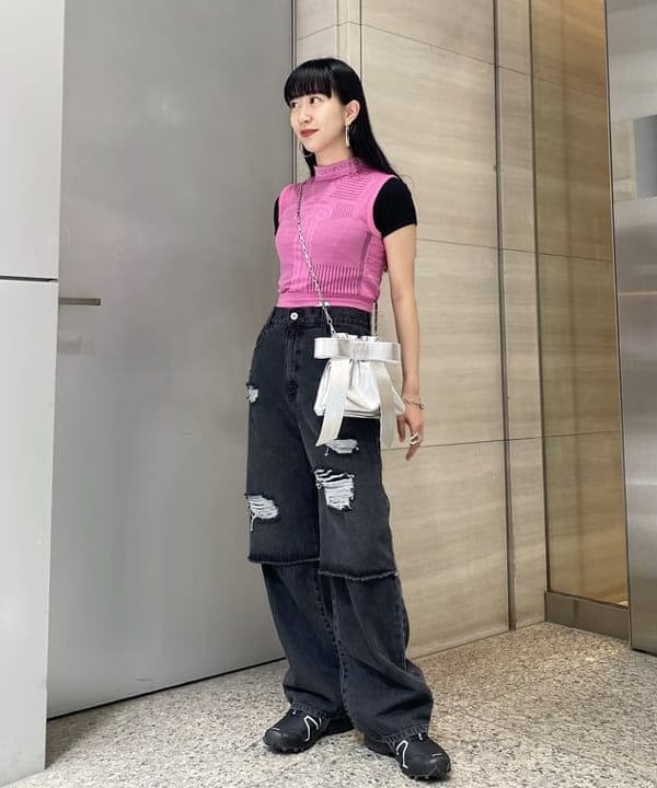 マツド ユメカさんの「BEAMS WOMEN｜マリンチェーン マンテル ハート ブレスレット」を使ったコーディネート