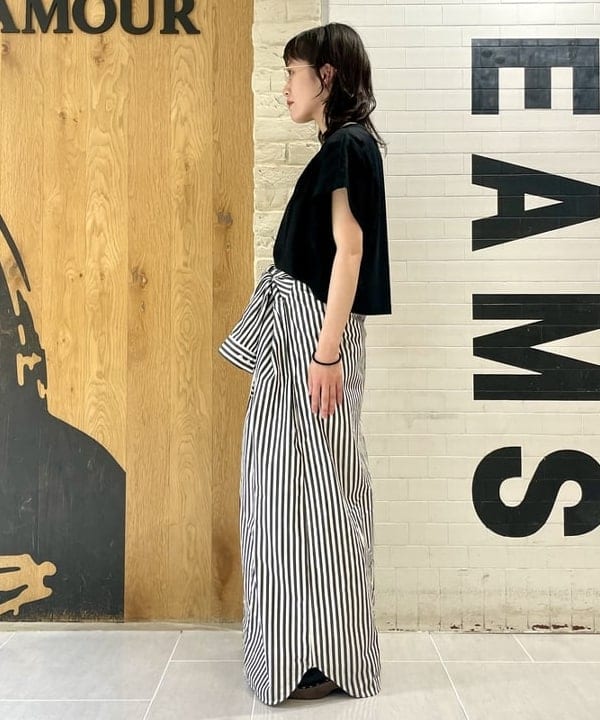 笠井 祐希さんの「BEAMS WOMEN｜HAVERSACK × BEAMS BOY / 別注 ステッチ Tシャツ」を使ったコーディネート