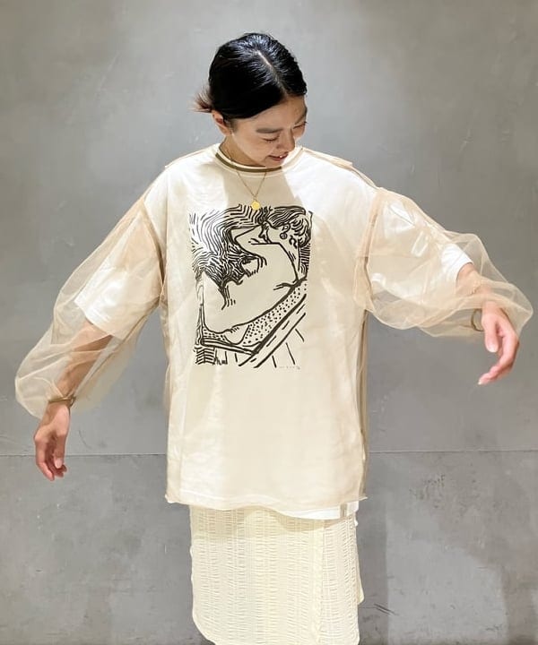 内山 美咲さんの「BEAMS WOMEN｜Ray BEAMS / シャーリング スカート パンツ セット」を使ったコーディネート