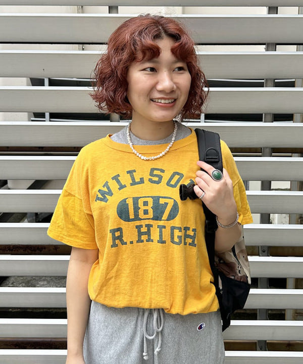 まつむさんの「BEAMS WOMEN｜ボーイ ベーシック Tシャツ」を使ったコーディネート