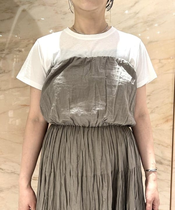 西村 章代さんの「BEAMS WOMEN｜ハイツイスト プレーン Tシャツ」を使ったコーディネート