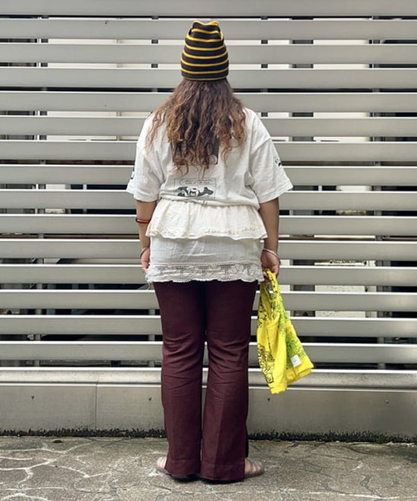 おとむさんの「BEAMS WOMEN｜BEAMS BOY / イレギュラー バンダナ バッグ」を使ったコーディネート