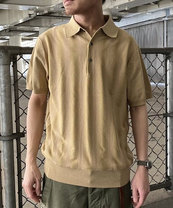 ホサカさんの「BEAMS WOMEN｜BEAMS / カスリ グラデーション ポロシャツ」を使ったコーディネート