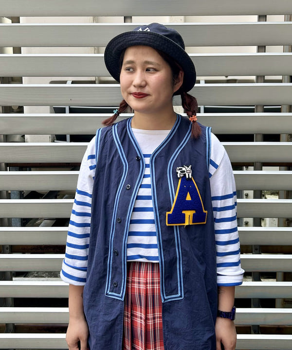 Kyooka Sayakaさんの「BEAMS WOMEN｜ナバルボーダー ビッグ ボートネック カットソー」を使ったコーディネート