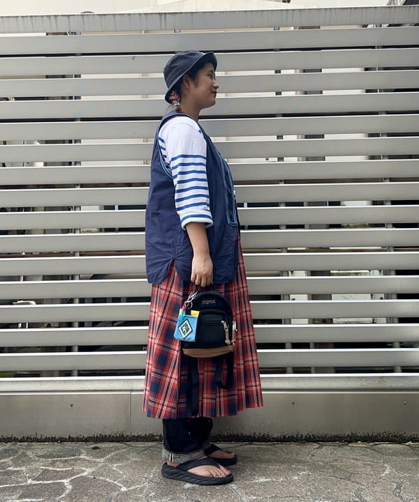 Kyooka Sayakaさんの「BEAMS WOMEN｜ナバルボーダー ビッグ ボートネック カットソー」を使ったコーディネート