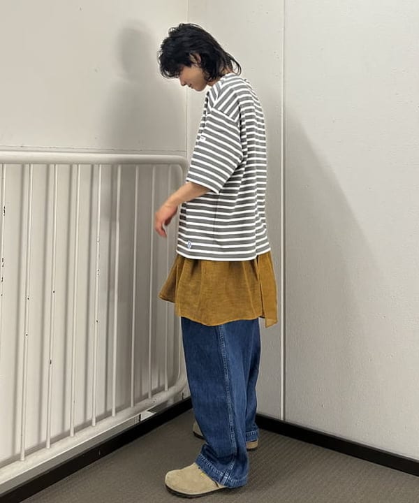 佐藤 大斗さんの「BEAMS WOMEN｜ORCIVAL / ワイドボディー ボートネック ショートスリーブ プルオーバー」を使ったコーディネート