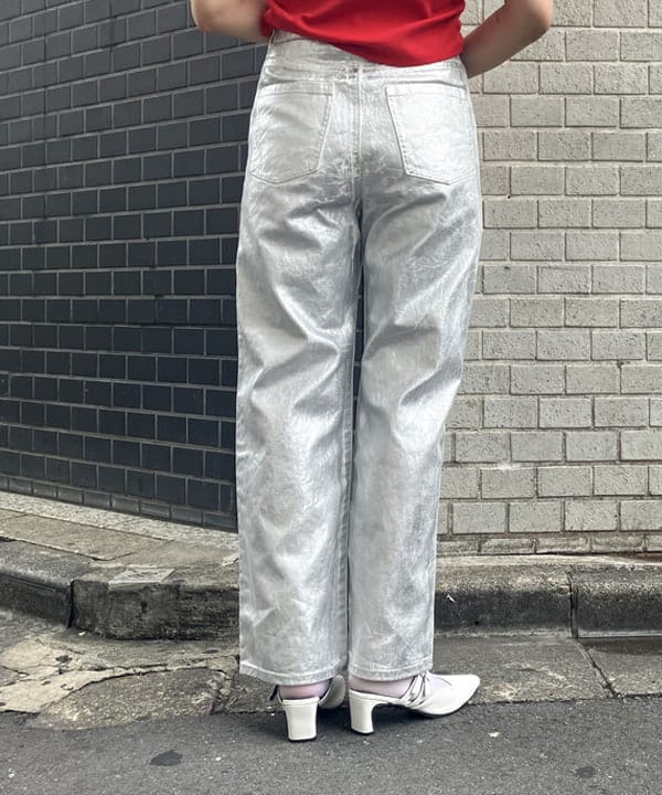 れいなさんの「BEAMS WOMEN｜箔プリント デニムパンツ」を使ったコーディネート