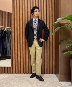 BEAMS F（ビームスF）1プリーツ コットンツイル スラックス