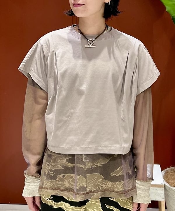 marieさんの「BEAMS WOMEN｜HAVERSACK × BEAMS BOY / 別注 ステッチ Tシャツ」を使ったコーディネート