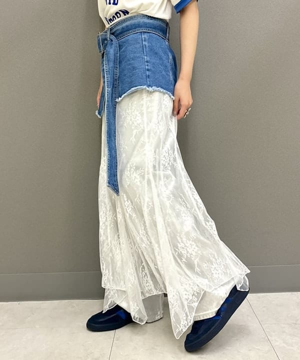 ヒカリさんの「BEAMS WOMEN｜Ray BEAMS / 箔プリント デニムパンツ」を使ったコーディネート