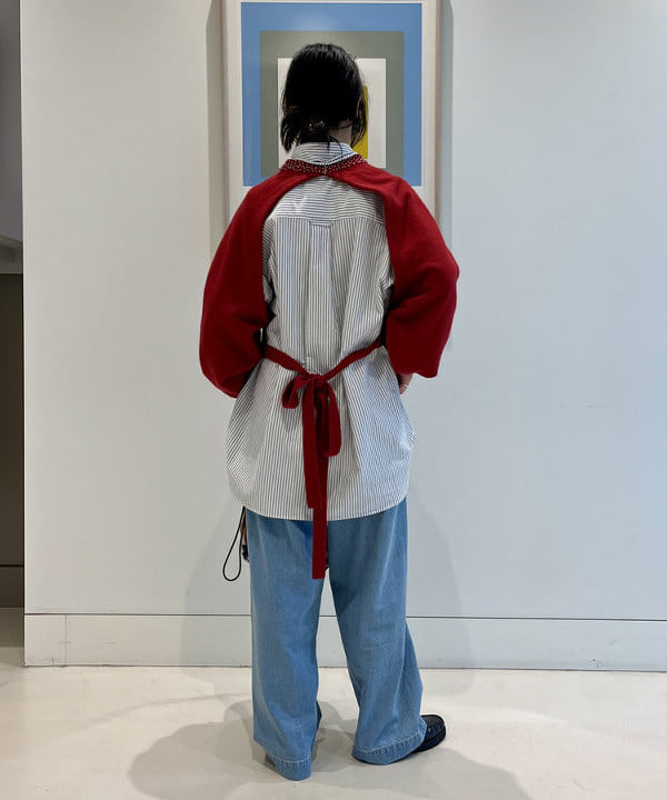 にしだてさんの「BEAMS WOMEN｜maturely / ビーズ エンブロイダリー バック オープン カーディガン」を使ったコーディネート