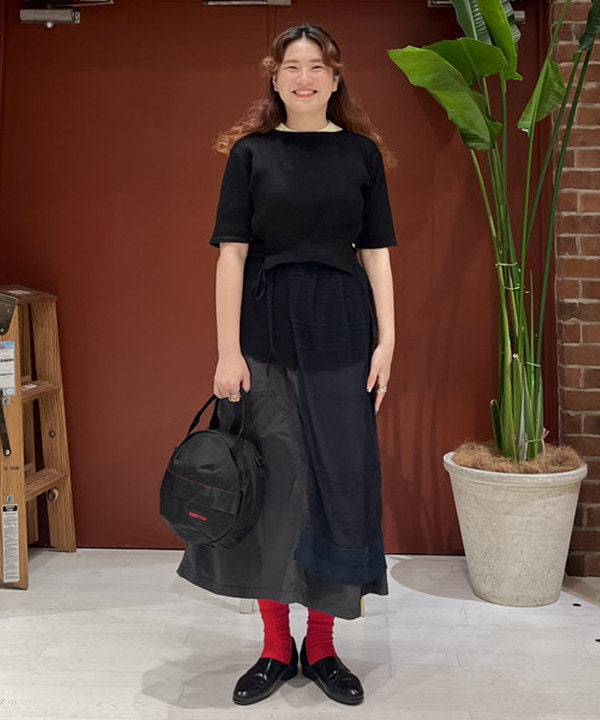 エノモト アミさんの「BEAMS WOMEN｜maturely / Rib Gimmick Short Sleeves」を使ったコーディネート