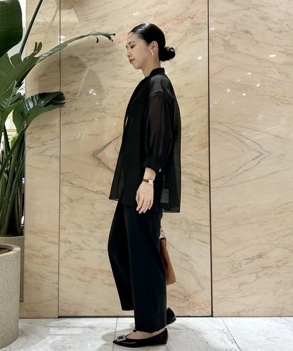 佐藤 美樹さんの「BEAMS WOMEN｜Demi-Luxe BEAMS / オーガンジー リボンタイ ブラウス」を使ったコーディネート