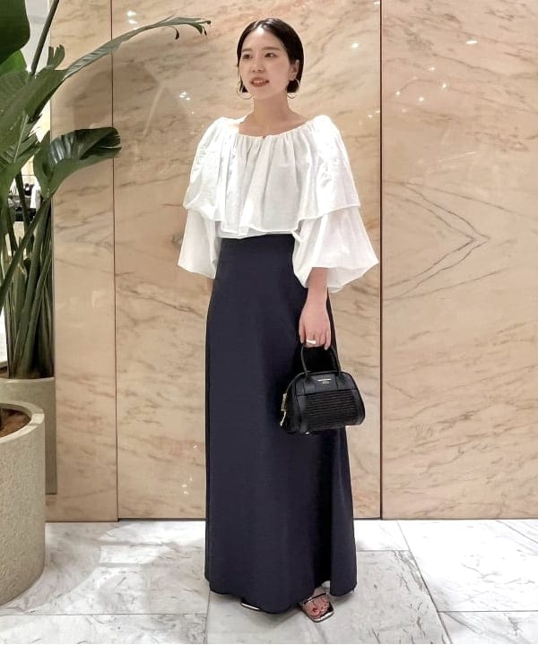 shirakiさんの「BEAMS WOMEN｜CHRISTIAN VILLA / ストローコンビ ボストンバッグ」を使ったコーディネート