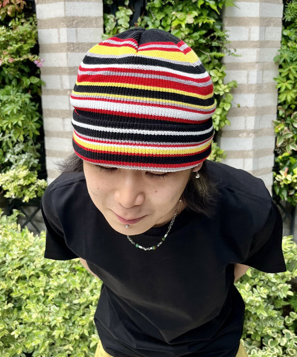 菊田 悠さんの「BEAMS WOMEN｜BEAMS / マルチボーダー ワッチキャップ」を使ったコーディネート