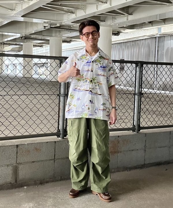 ホサカさんの「BEAMS WOMEN｜DALE HOPE / 別注 Short Sleeve Aloha Shirt」を使ったコーディネート