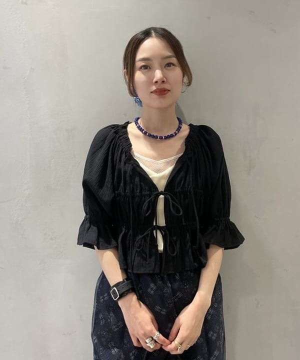 カタヤマ アヤさんの「BEAMS WOMEN｜メッシュ トリム カップ キャミソール」を使ったコーディネート