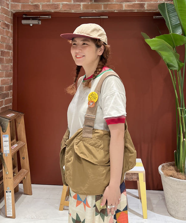 エノモト アミさんの「BEAMS WOMEN｜Healthknit × BEAMS BOY / ワッフル ボーダー Tシャツ」を使ったコーディネート