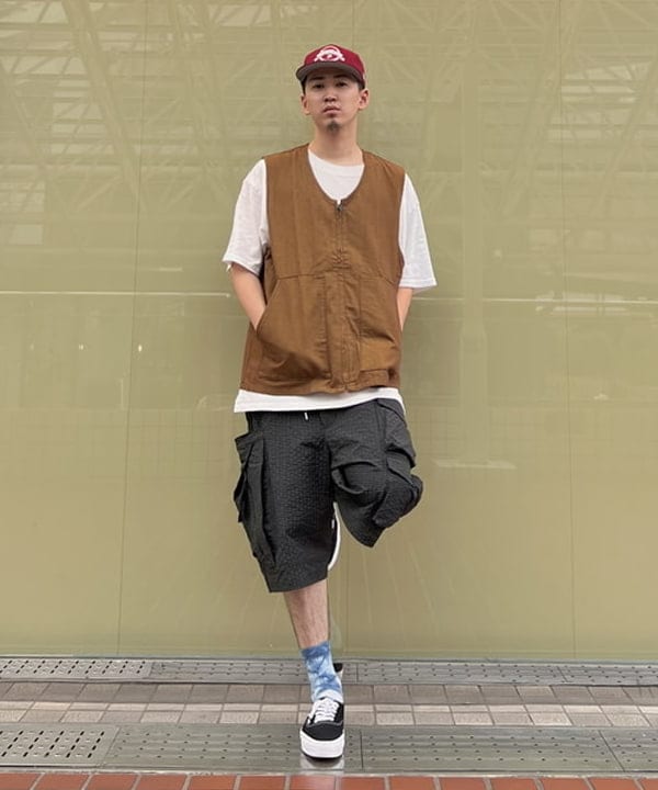 石郷岡 稜さんの「NULL TOKYO × BEAMS / 別注 Out Side Shorts」を使ったコーディネート