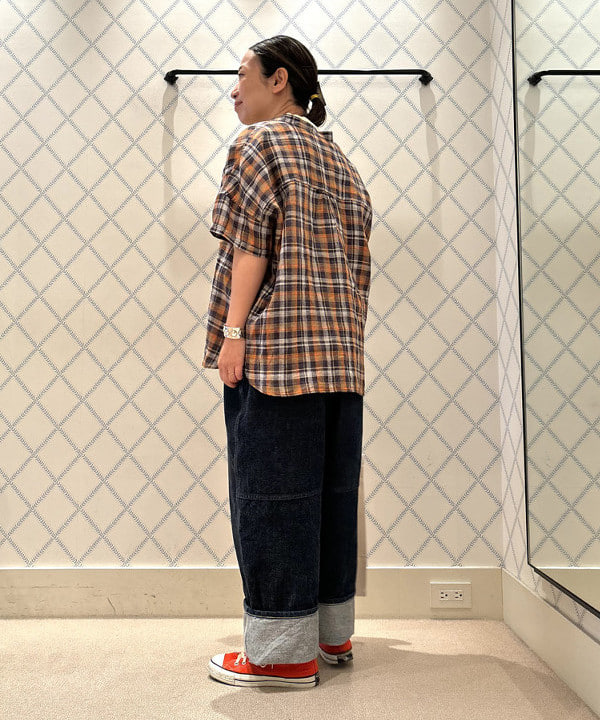 つぼさんの「BEAMS WOMEN｜BEAMS BOY / イレギュラー カット バンダナ」を使ったコーディネート