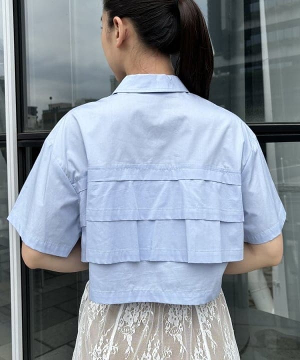 ちりこさんの「BEAMS WOMEN｜Ray BEAMS / ティアード クロップド シャツ」を使ったコーディネート