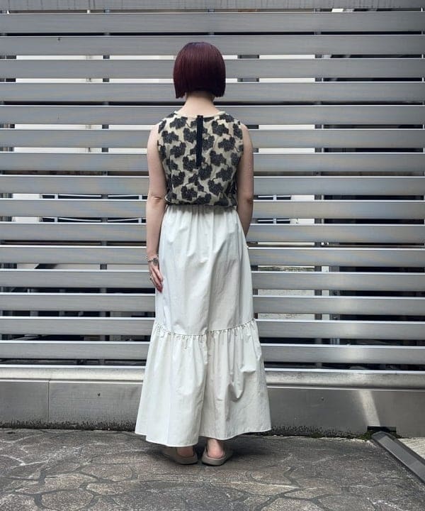 中川　ゆららさんの「BEAMS WOMEN｜丸胴 テレコ タンクトップ」を使ったコーディネート