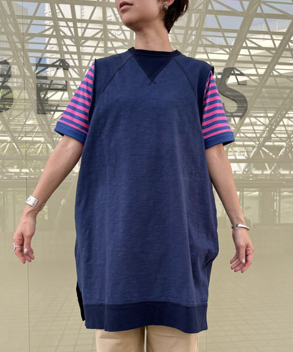 矢野(青木)優香さんの「Vガゼット ノースリーブ ワンピース」を使ったコーディネート