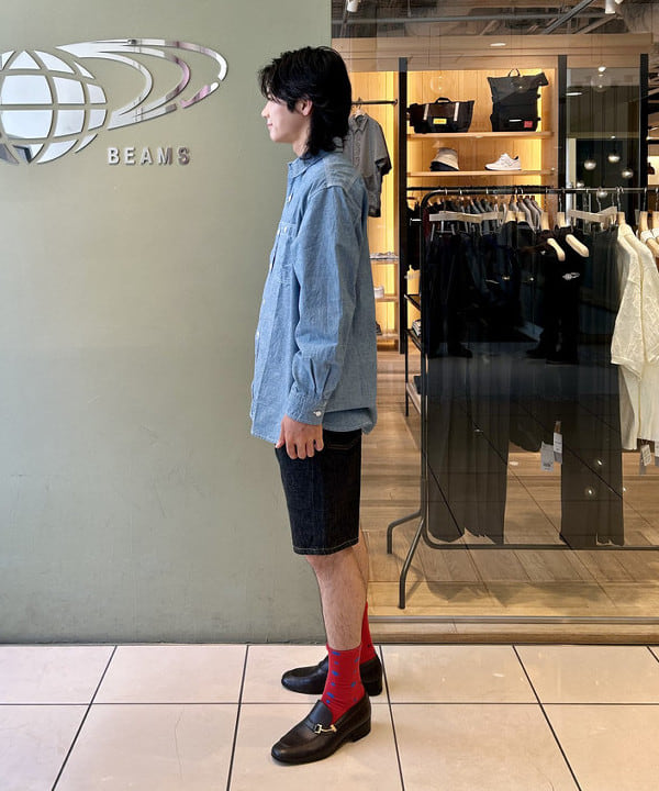 佐藤 大斗さんの「BEAMS WOMEN｜シャンブレー ワークシャツ」を使ったコーディネート