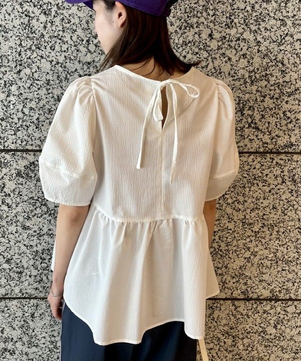 はやしあかねさんの「BEAMS WOMEN｜Ray BEAMS / ランタンスリーブ ギャザー ブラウス」を使ったコーディネート