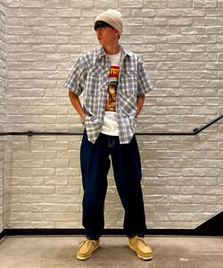 BEAMS（ビームス）切替え バイアス チェック シャツ（シャツ
