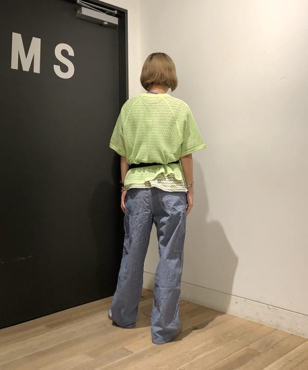 おはぎ(萩原)さんの「BEAMS WOMEN｜BEAMS BOY / メッシュ リンガー ショートスリーブ Tシャツ」を使ったコーディネート