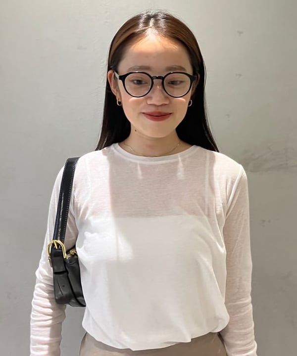 野村 美紅さんの「BEAMS WOMEN｜シアーコットン ロングスリーブ Tシャツ」を使ったコーディネート