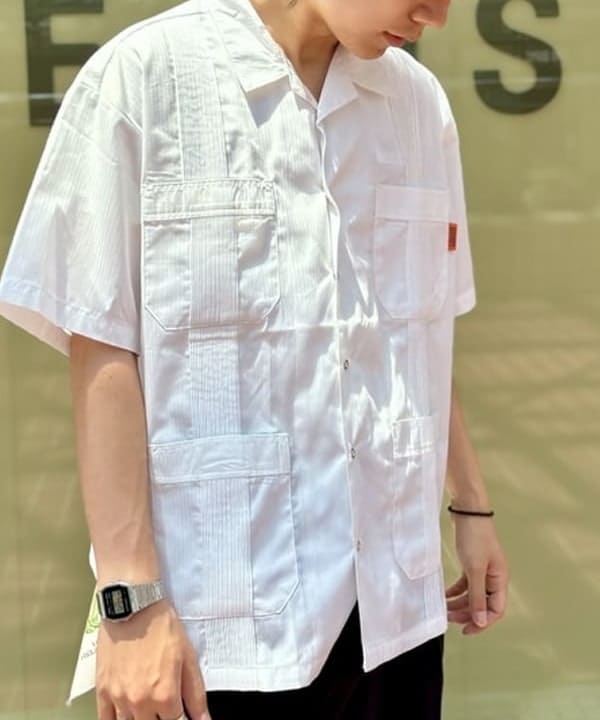 秋元 亮汰さんの「UNIVERSAL OVERALL × BEAMS / 別注 キューバシャツ」を使ったコーディネート