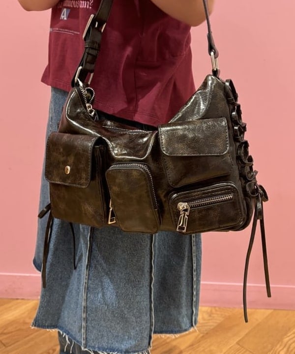 ここあさんの「BEAMS WOMEN｜レースアップ ポケット バッグ」を使ったコーディネート