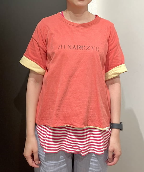 みかみさんの「BEAMS WOMEN｜WAREHOUSE & CO. × BEAMS BOY / 別注 ステンシル リバーシブル Tシャツ」を使ったコーディネート