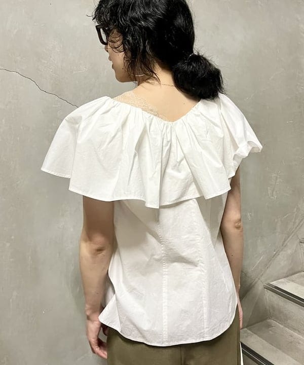 kigoさんの「BEAMS WOMEN｜RBS / ギャザー ビッグカラー シャツ」を使ったコーディネート
