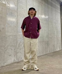 BEAMS（ビームス）ストライプ オープンカラー シャツ（シャツ