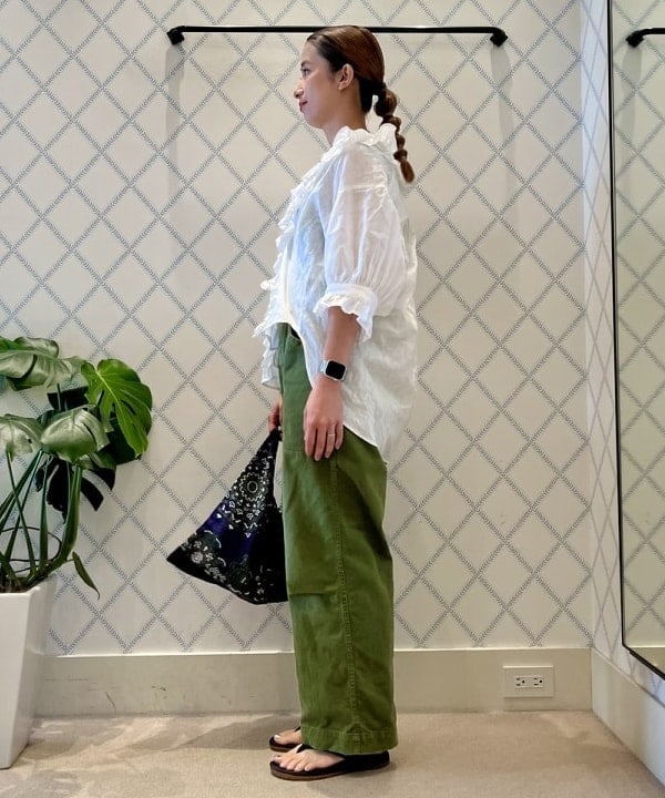 たぐみさんの「BEAMS WOMEN｜チェッカー ヘアクリップ」を使ったコーディネート