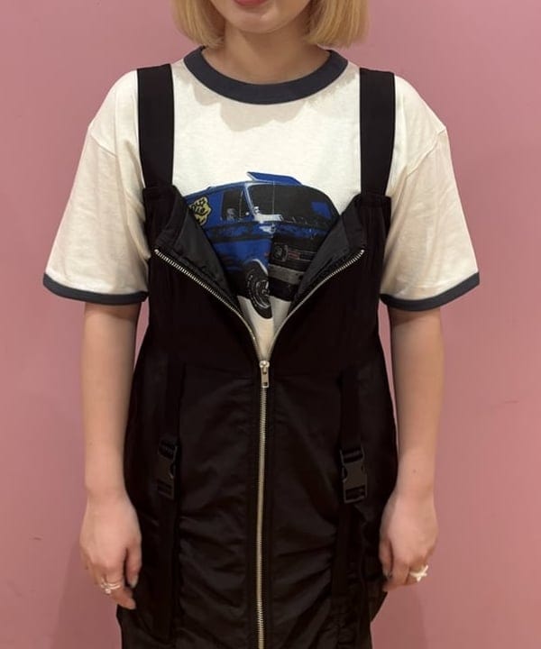 ここあさんの「BEAMS WOMEN｜Ray BEAMS / ギャザー ジップ サロペット ワンピース」を使ったコーディネート