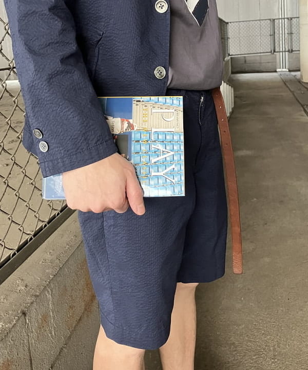 ホサカさんの「BEAMS WOMEN｜BEAMS PLUS / COOLMAX（R）シアサッカー アイビー ショーツ」を使ったコーディネート