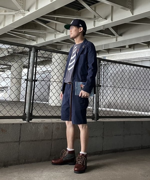 ホサカさんの「BEAMS WOMEN｜BEAMS PLUS / COOLMAX（R）シアサッカー アイビー ショーツ」を使ったコーディネート