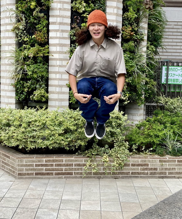 りくっしーさんの「BEAMS WOMEN｜BEAMS PLUS / コットン リネン ワッチキャップ」を使ったコーディネート