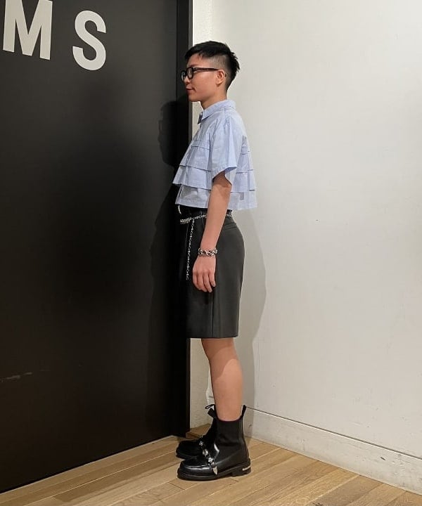 土田 達也さんの「BEAMS WOMEN｜Ray BEAMS / ティアード クロップド シャツ」を使ったコーディネート